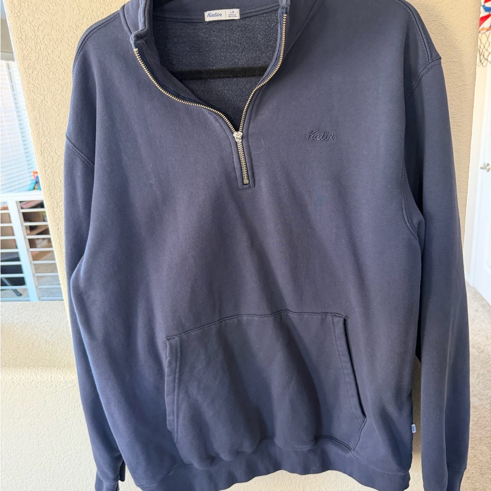 Katin Men's Dark Blue Zip-Up Sweater